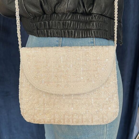 Hang beaded crossbody purse, true vintage 90s era - Picture 4 of 9